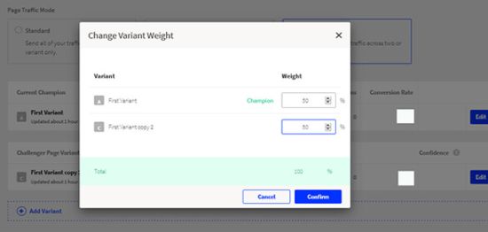 unbounce-ab-test-change-variant-weight